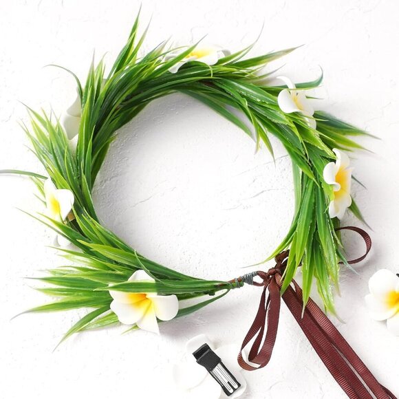 Hawaiian Flower Crown Set Tropical Floral Accessories for Party Beach Costume